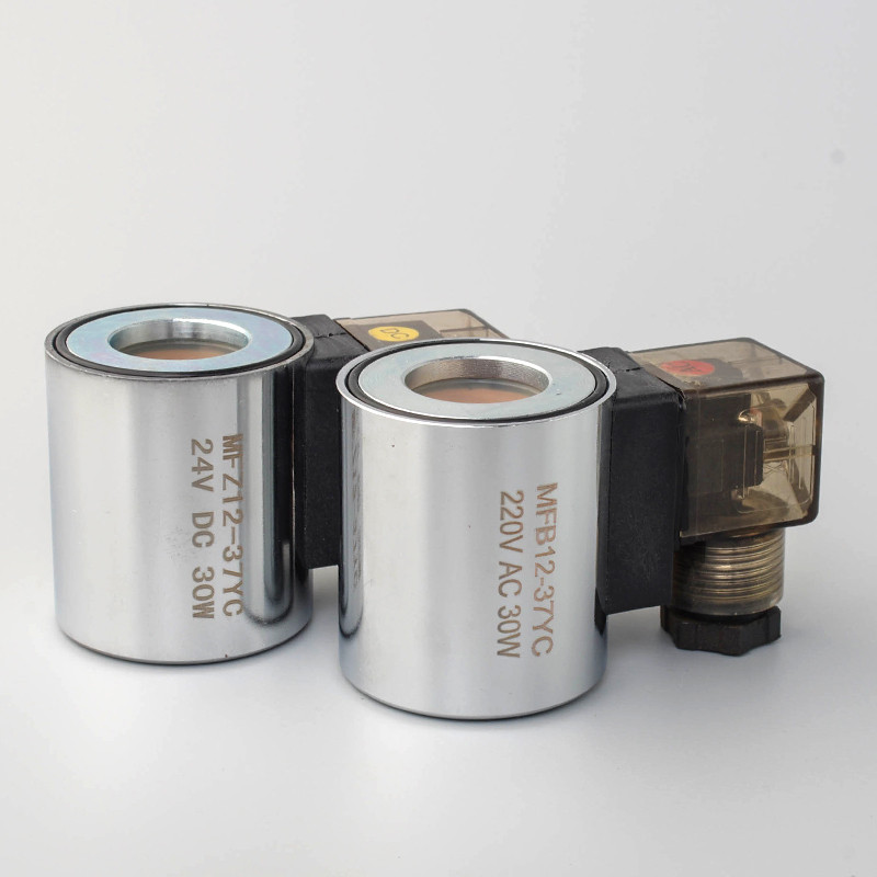 Cuộn dây van lỏng điện từ thủy lực MFB12-37YC MFZ12-37YC 24V Lỗ bên trong Chiều dài 23mm 51mm