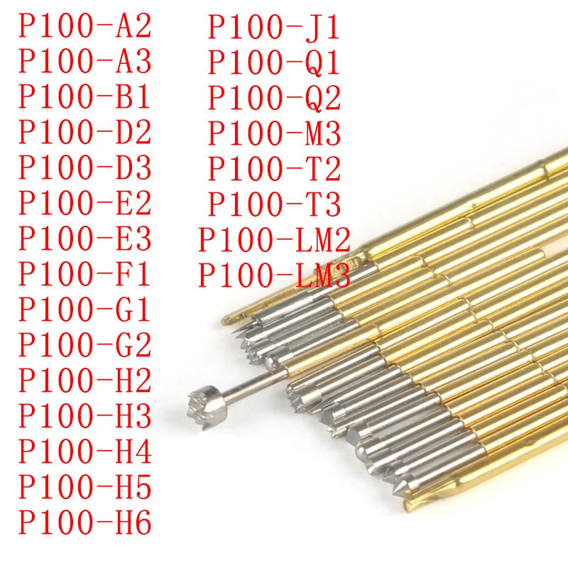20 Cái / 10 Chiếc Kiểm Tra P100 Có Thể Thu Vào Lò Xo thimble P100-A2 A3 B1 D2 D3 E2 E3 F1 G1 G2 H2 H