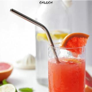 CHLOCH 1 Ống Hút Uống, Ống Kim Loại Chống Rỉ Viền Mịn, Thép Không Gỉ 304 Có Thể Giặt Được Có Thể Tái Sử Dụng Dễ Dàng Làm Sạch Đồ Uống Một Phần Sử Dụng Gia Đình