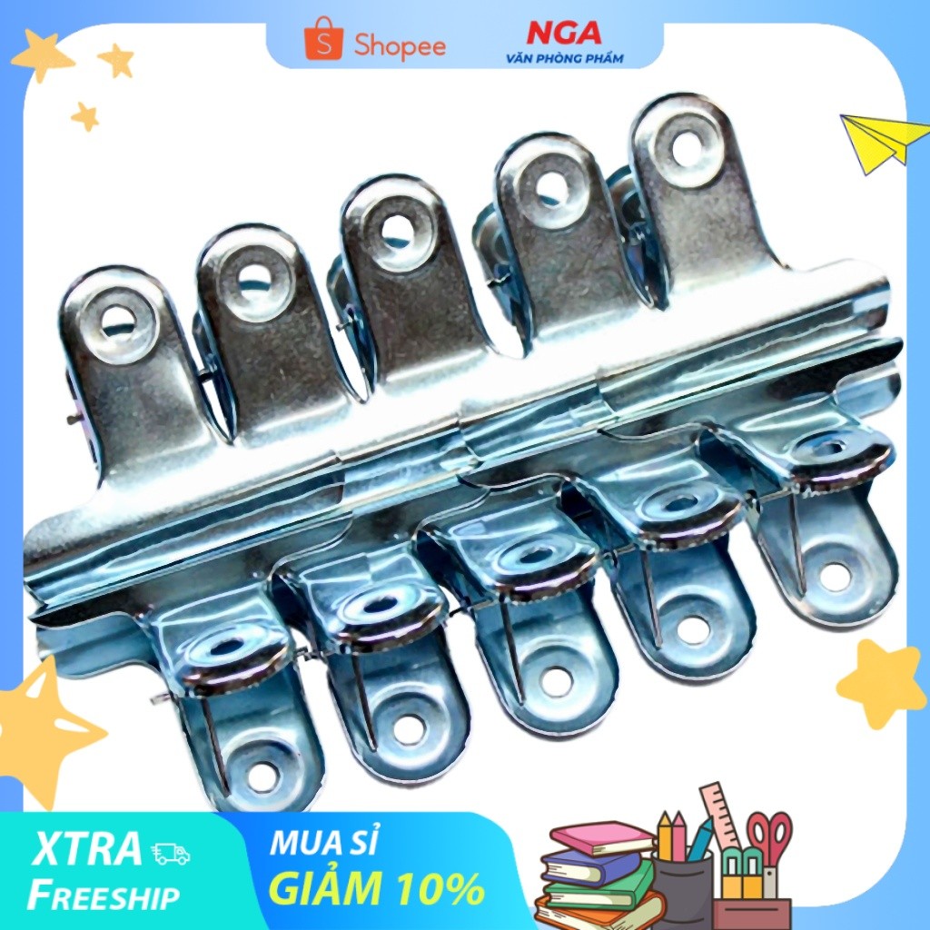 [MUA SỈ GIẢM 10%] Kẹp sắt, kẹp lớn (7,5cm), (10 cái/bịch)