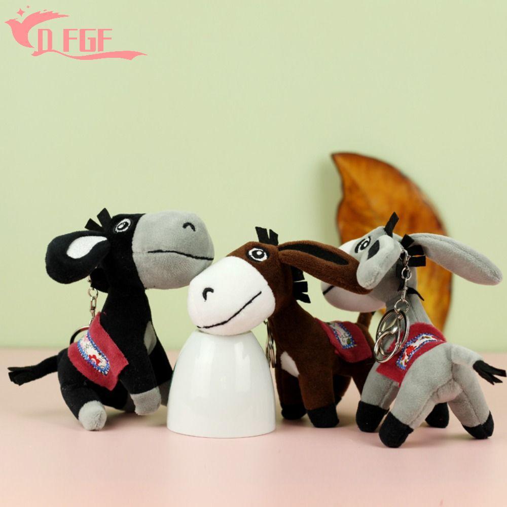 DFGF Donkey Sang Trọng Móc Khóa, Cô Gái Trái Tim Mềm Mini Donkey Nhồi Bông Búp Bê, Túi Xách Charm PP