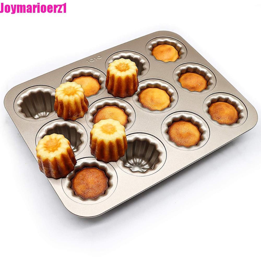 DRAXON Khuôn Bánh Ngọt Muffin Máy Nướng Bánh Chống Dính Thép Carbon Custard Bánh Chảo