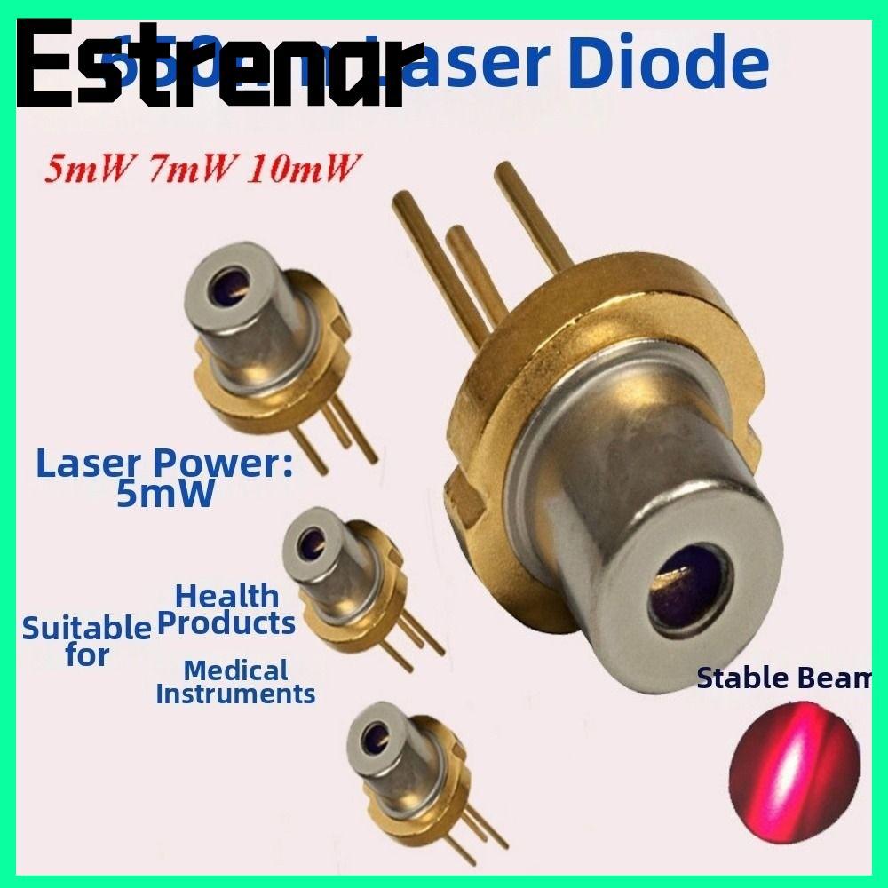 ESTRENAR DIY Hồng ngoại đốt cháy công suất cao, Lab 650nm 3V 5V Mô-đun điốt đầu laser đỏ, 5mW 7mW 10