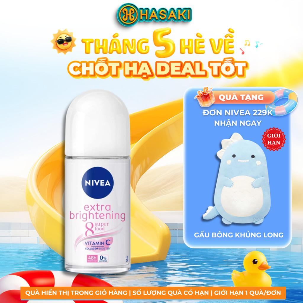 Lăn Khử Mùi Nivea Extra Brightening Sáng Mịn Tối Ưu 50ml Extra Brightening Hasaki  Chính Hãng