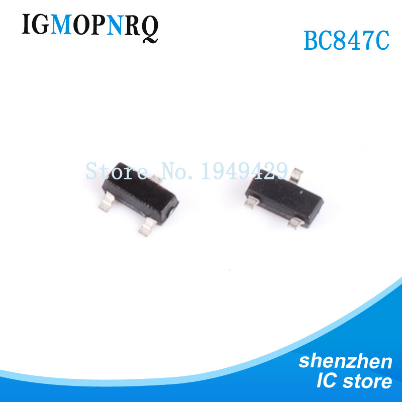 100 CHIẾC BC847C SOT23 BC847 SMD SOT-23 1G Bóng bán dẫn nối lưỡng cực (BJT) SOT-23 NPN GP AMP Mới