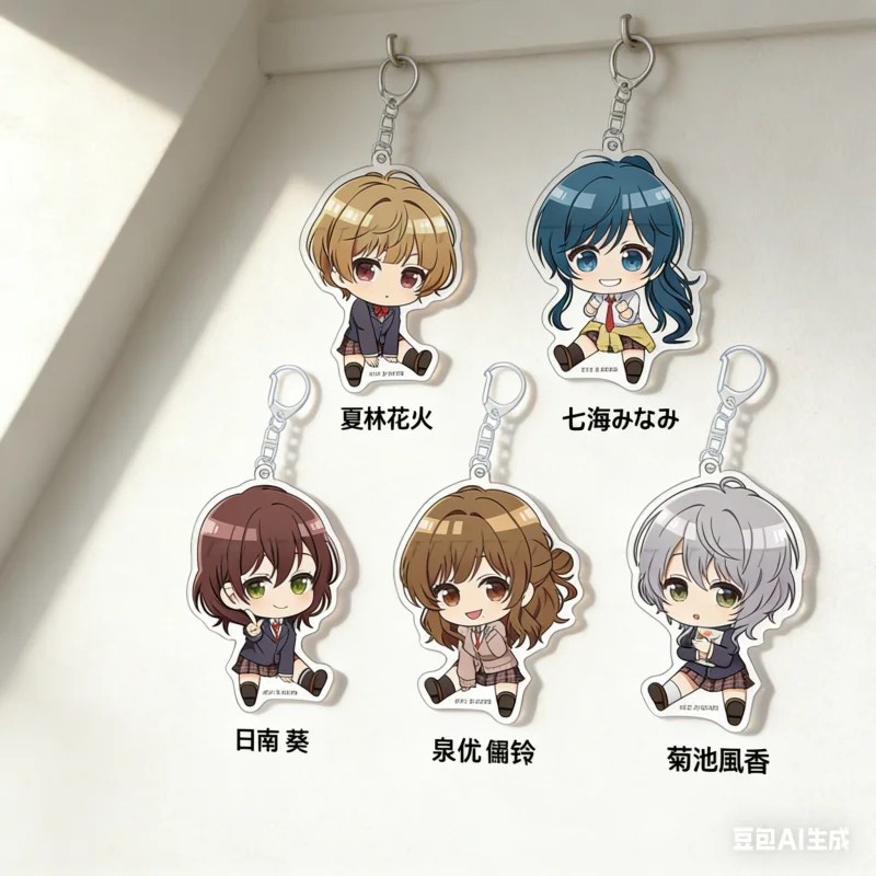 Móc khóa Anime Jaku-Chara Tomozaki-kun Mica Acrylic 6cm Nhân vật Hinami Aoi Nanami Minami Kikuchi Fu