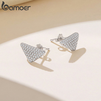 Bông tai Bamoer Bông tai hình tam giác tối giản Quà tặng cho nữ