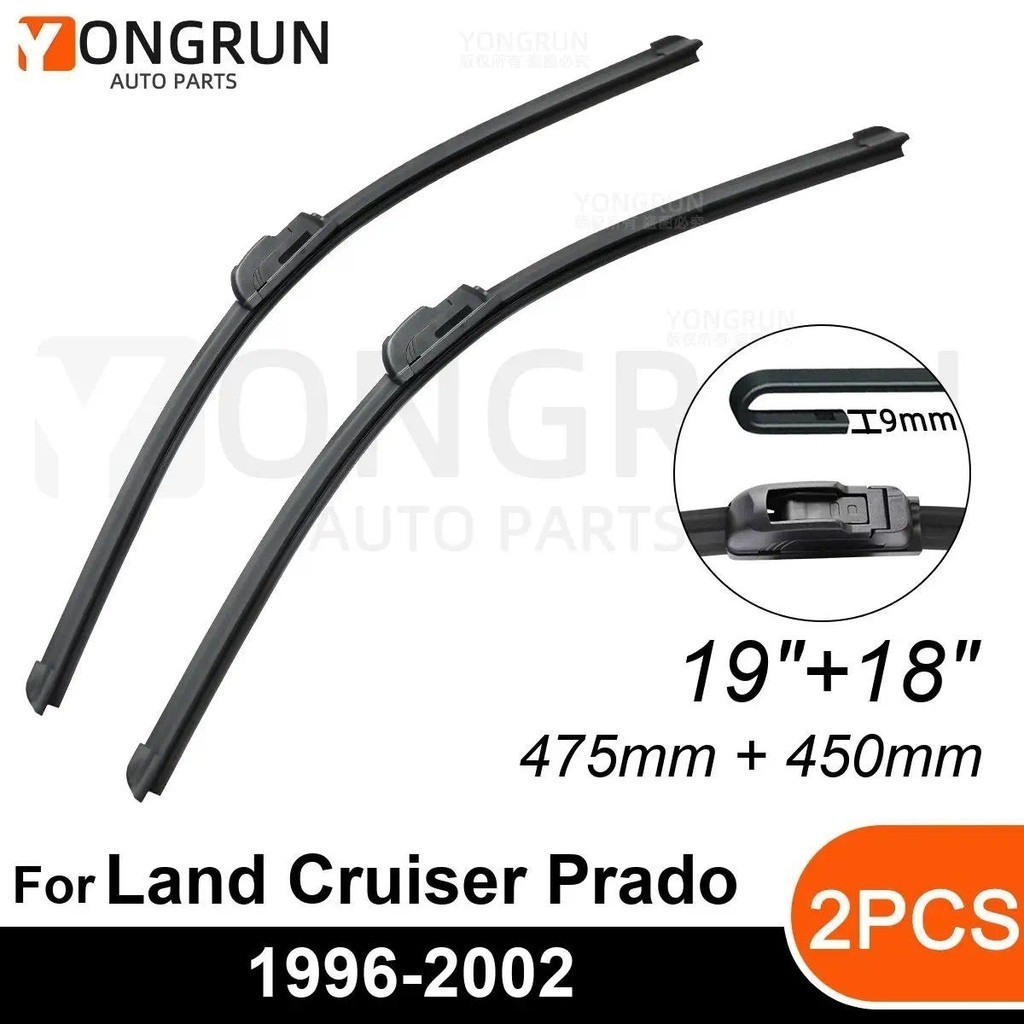 Cần gạt nước phía trước cho Toyota Land Cruiser Prado J90 1996-2002 Lưỡi gạt nước cao su 19 "+ 18" K