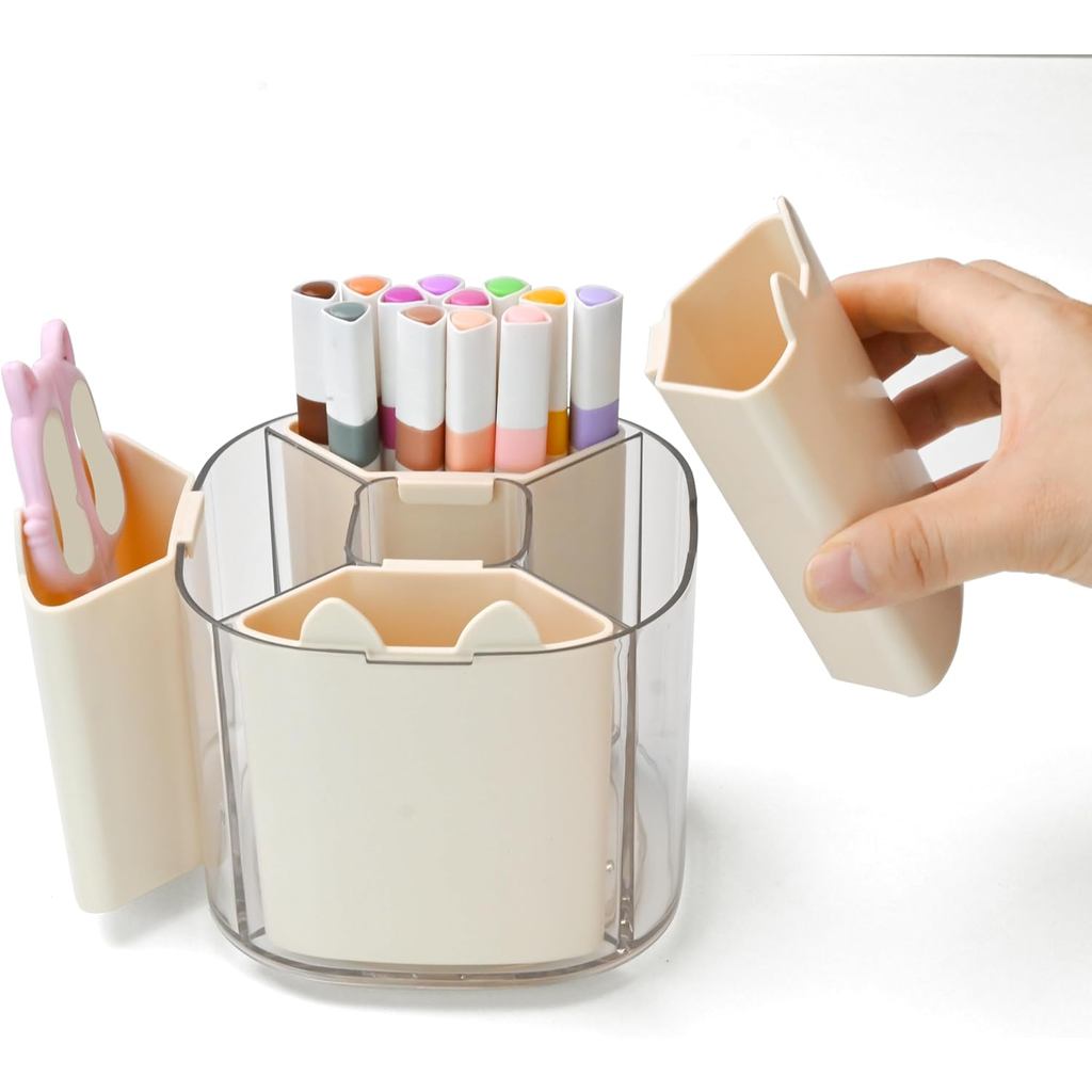 Phụ kiện bàn xoay Zdesign, Hộp đựng bút cho bàn làm việc với 9 khe cắm, Dụng cụ sắp xếp bàn trang tr