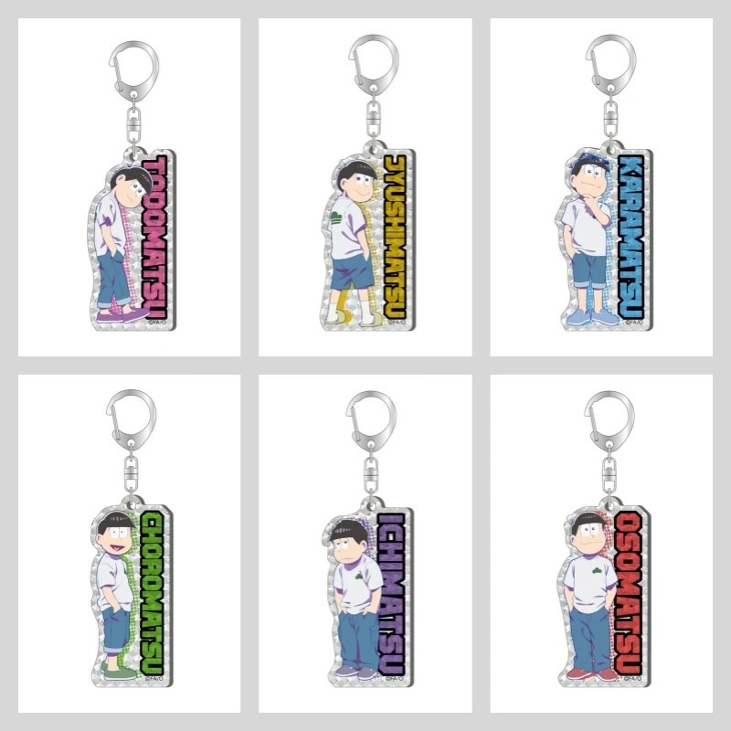 Móc khóa Anime Osomatsu-san mica Acrylic hình Osomatsu Karamatsu Ichimatsu Jyushimatsu Todomatsu phụ