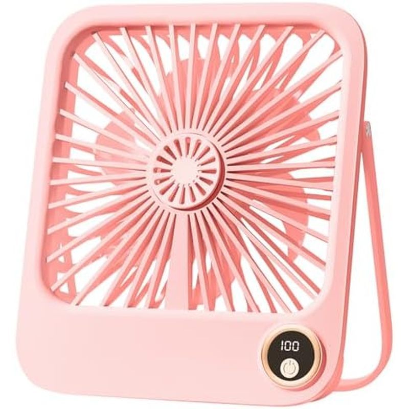 Mini USB Desk Fan,Small Table Fan 5 Speeds Strong Wind,180°Rotate, Quiet Portable Personal Desktop F