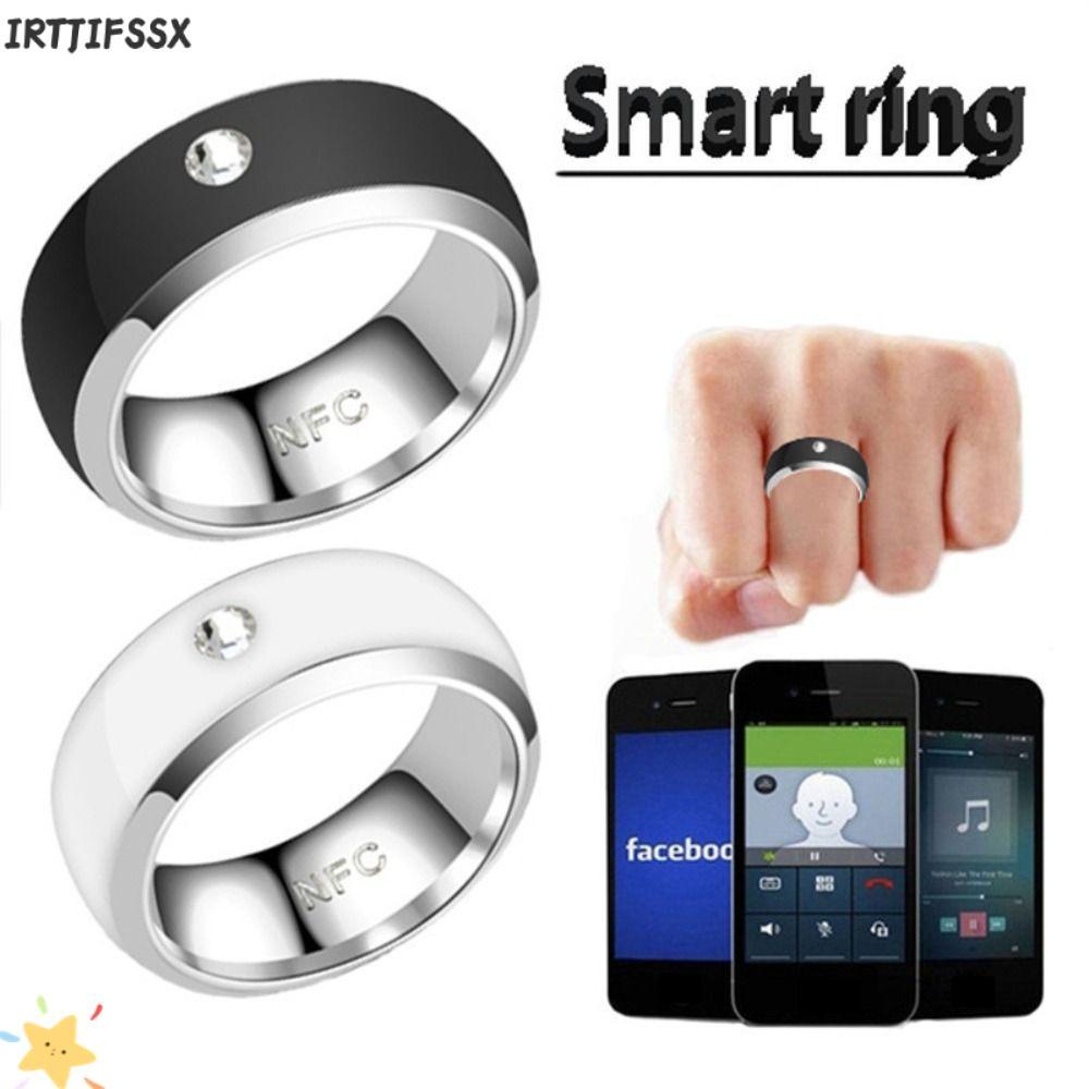 Nhẫn thông minh IRTJIFSSX NFC, Nhẫn kỹ thuật số ngón tay bằng thép không gỉ đa chức năng, chống nước