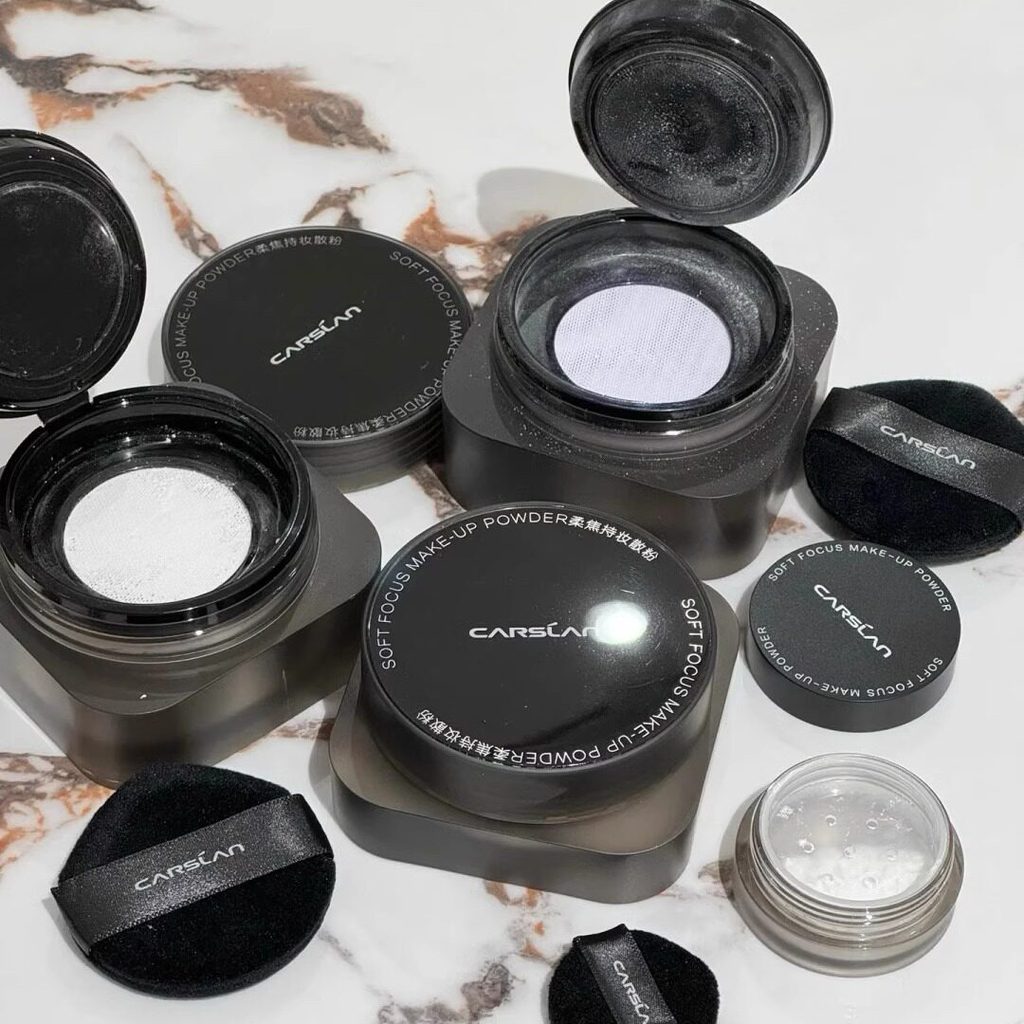 phấn phủ nén phấn phủ kiềm dầu cushion Caslan Soft Focus Trang điểm lâu trôi Bột lỏng Kiểm soát dầu 
