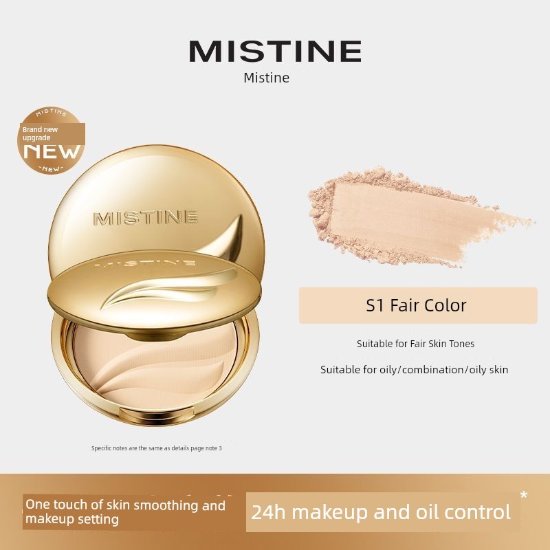 cushion phấn phủ kiềm dầu phấn phủ Mistine Mistine Mistine Soft Mistine Golden Wing Powder Setting P
