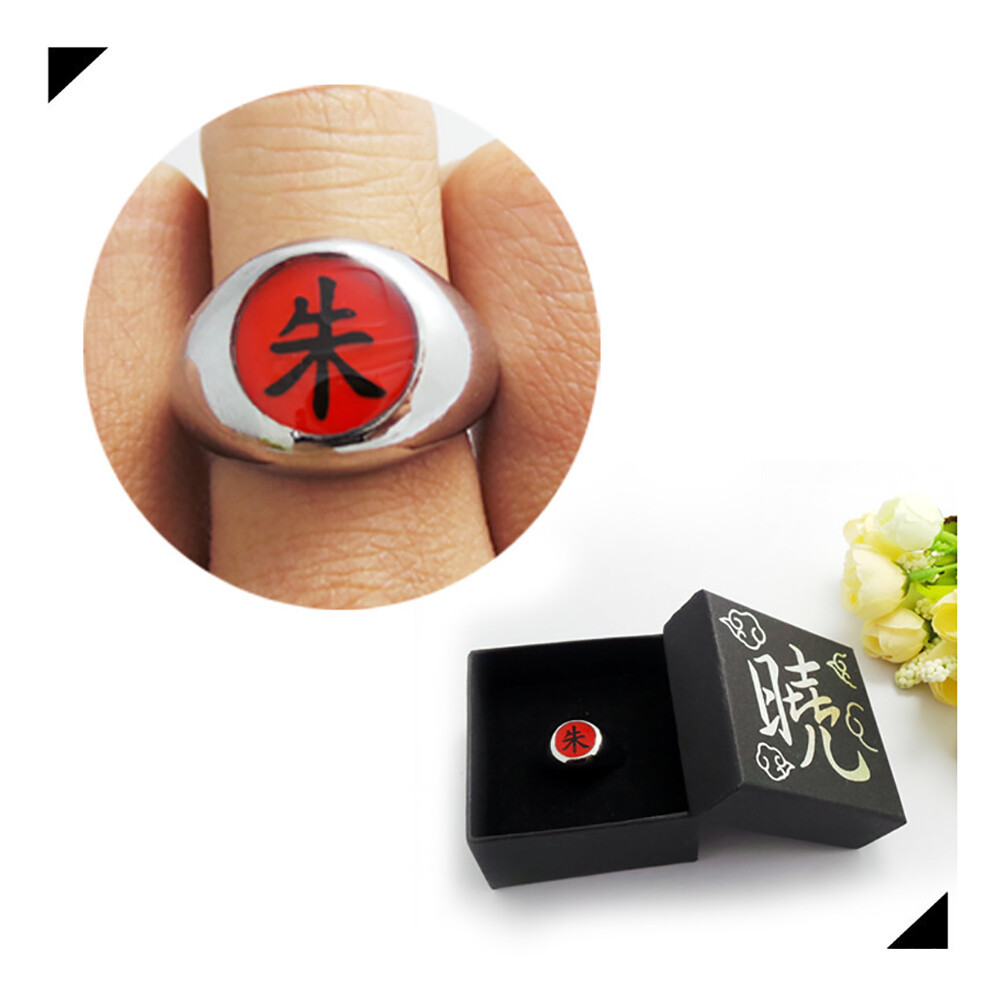 Nhẫn Itachi Sasuke Với Hộp Trang Sức Akatsuki Naruto