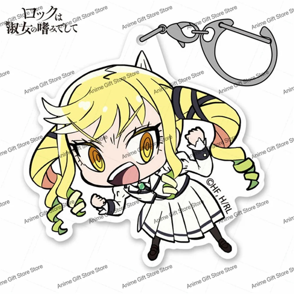 Móc khóa Anime Rock is a Ladys Passion Mica Acrylic 6cm Hình Ririsa Suzunomiya Trang trí Phụ kiện Cặ