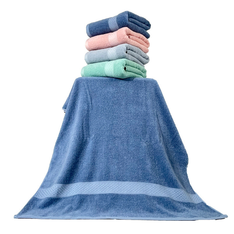 【Ready Stock】 Bath Towel All Cotton plus Size Plain Pure Cotton Bath Towel Absorbent Bath Towel Beac