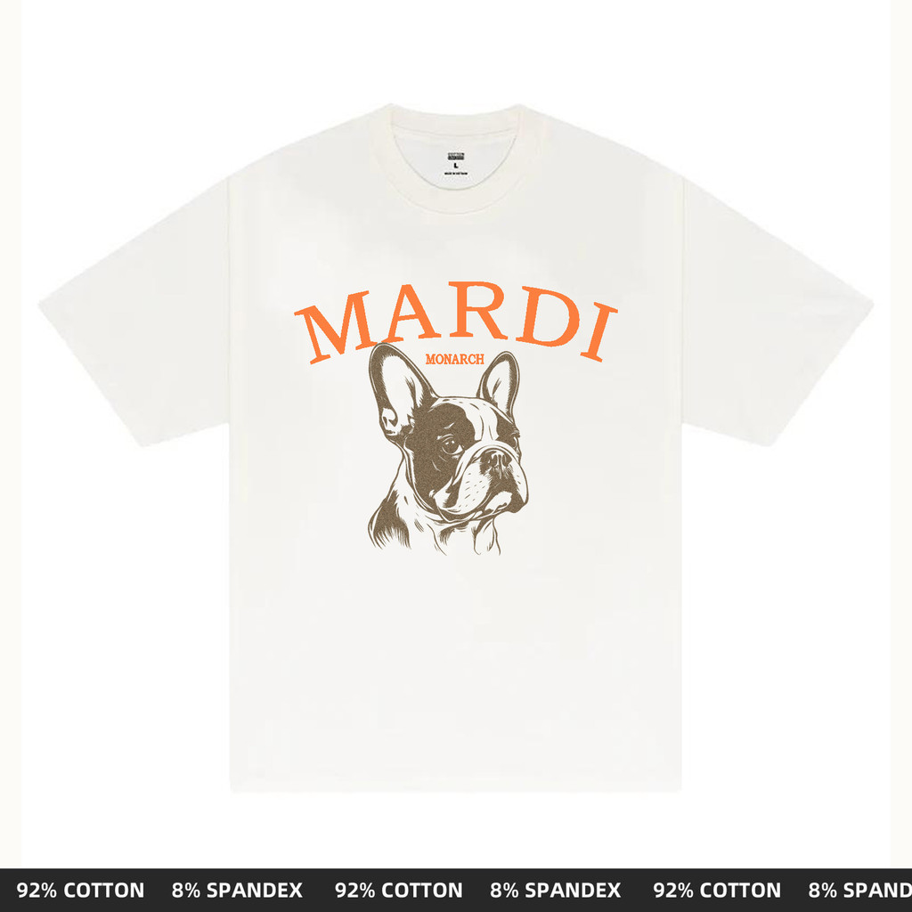 Mardi New short-sleeve sausage dog print Korean style Kim Go-eun jennie Same style, pure cotton t Sh