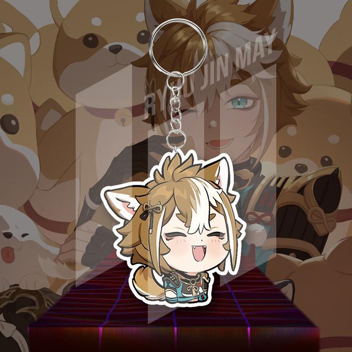 Gantungan Kunci / Keychain / Gantungan HP - Genshin Impact - Gorou - A, Gantungan Kunci