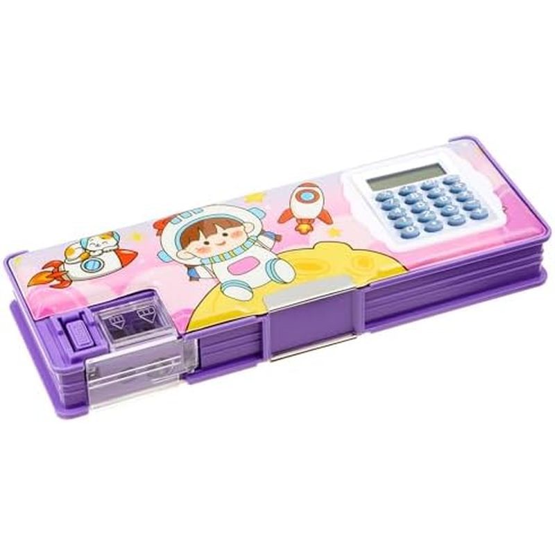 Multifunctional Pencil Box for Girls Alpaca Pencil Case with Calculator and Sharpener Cool Cute Penc