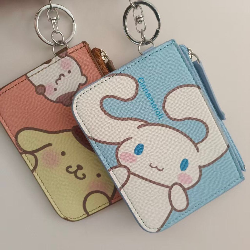 Cinnamoroll Trẻ Em Ví Hoạt Hình Sanrio Quế Pom pompurin PU Ví Đựng Tiền Xu Ezlink Đựng Thẻ MRT Vỏ Th