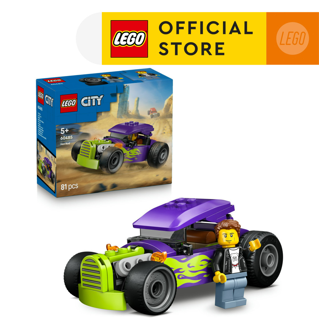 LEGO CITY 60485 Đồ Chơi Lắp Ráp Xe Hot Rod Phong Cách