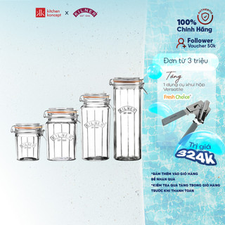 Hũ thủy tinh vát cạnh kilner- 0.45l/ 0.95l/ 1.8l/ 2.2l