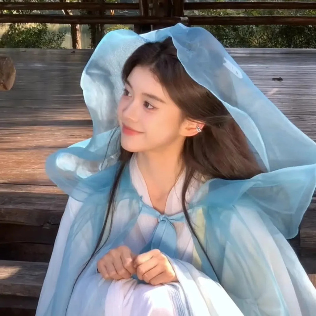 Nhẹ Gạc Nữ Mũ Mỏng Hanfu Ảnh Cổ Tích Áo Khoác Hanfu Cổ Tích Chụp Ảnh Áo Choàng Siêu