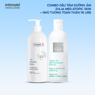 Combo Dầu Tắm Ziaja Med Atopic Skin Dermatological Formula 270ml Và Nhũ Tương Toàn Thân 1% Urê Ziaja Med 400ml