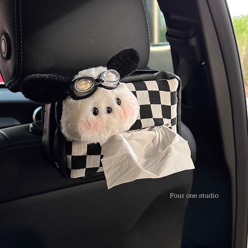 Hộp đựng khăn giấy ô tô dễ thương Hộp giấy Puppy Xe treo khăn giấy Túi đựng khăn giấy ô tô