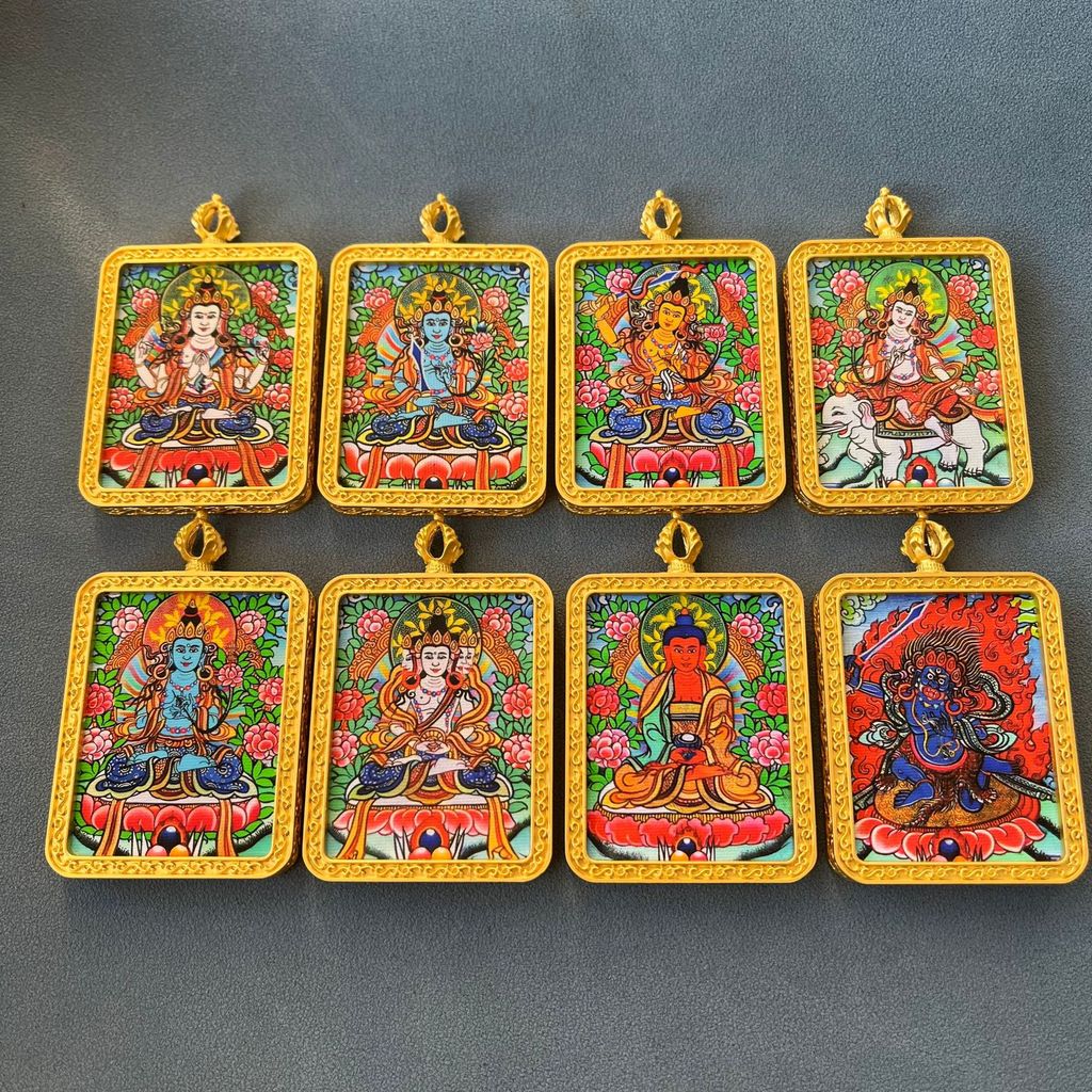 XP Thangka Áo Len Dây Chuyền Vòng Cổ Thangka Áo Len Dây Chuyền Vòng Cổ Cung Hoàng Đạo Phật Lưu Niệm 