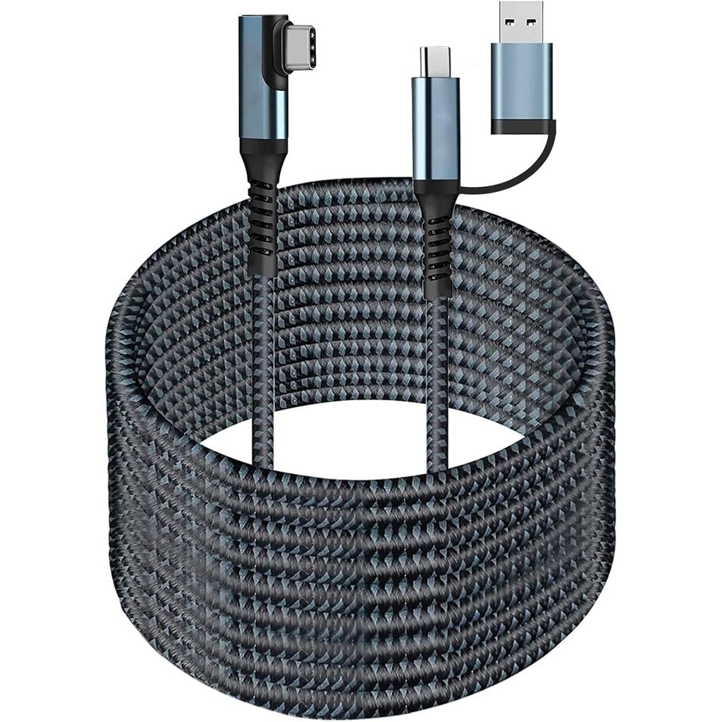 Cáp Liên Kết VR 20FT Tương Thích Cho Oculus Quest 2, USB 3.2 Loại C Sang C 5Gbps Truyền Dữ Liệu Tốc 