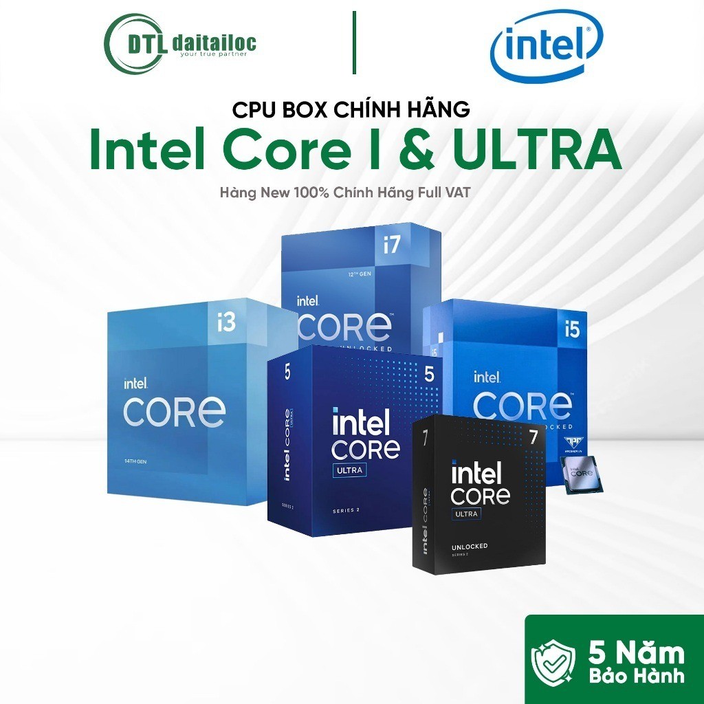 CPU Box Chính Hãng Ultra i7 i9 | Chính Hãng | Bảo Hành 36 Tháng