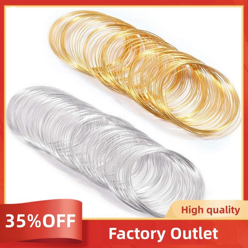200-Loops Dây Nhớ Cho Vòng Tay Làm Vàng Màu Bạc Trang Sức Dây Nhớ Đính Hạt Dây Để Làm Đồ Trang Sức