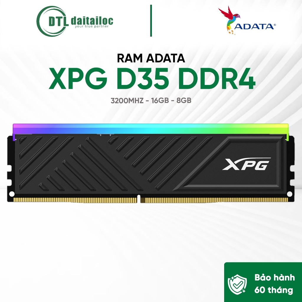 RAM ADATA XPG D35 DDR4 8GB - 16GB 3200 Mhz | Chính hãng | Bảo hành 60 tháng