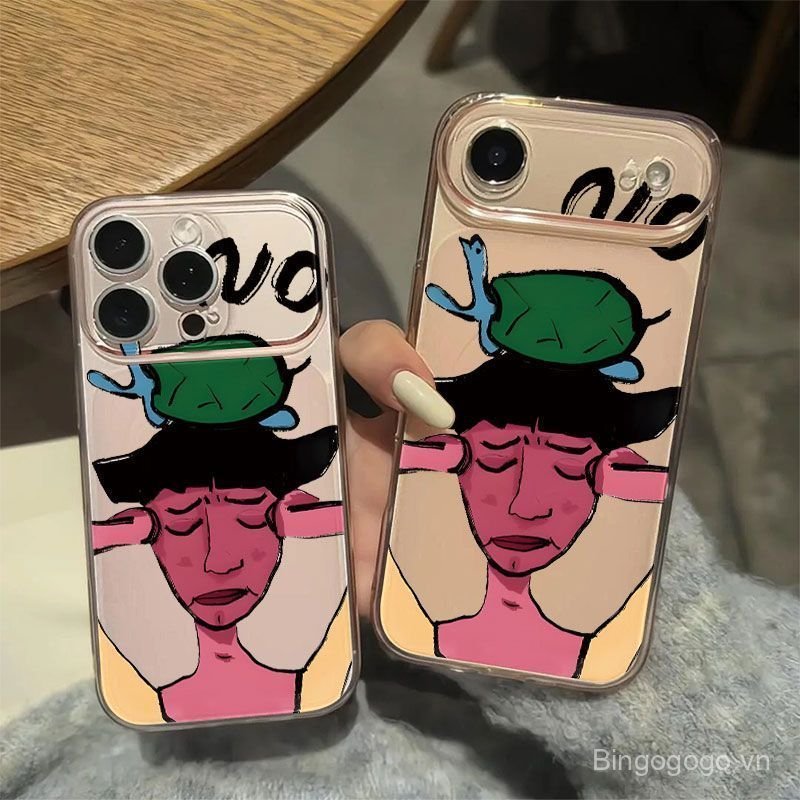Ốp Điện Thoại Thích Hợp Cho iPhone 11 12 13 14 15 16 17 Pro max Plus Air Funny Girl Vỏ Bảo Vệ Chống 