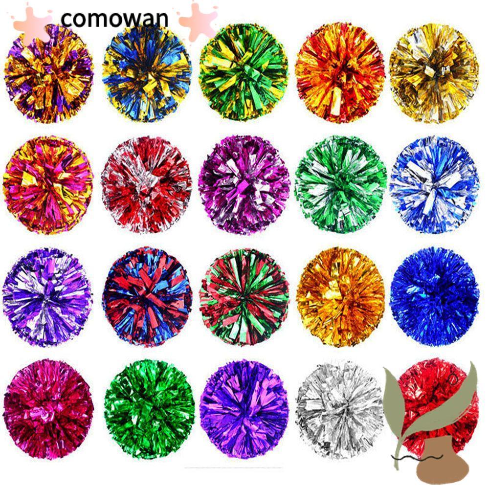 COMOWAN Cổ Vũ Cổ Vũ Bóng Ngón Tay Nhẫn Phong Cách Cuộc Thi Hoa Tay Cầm Đôi Lỗ Khiêu Vũ Trang Trí Tiệ