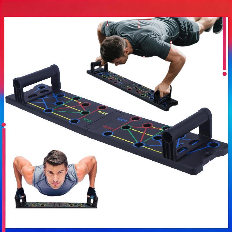 (MỚI) 1 Bộ Đa Năng Thiên Push Up Board Fitness Muscle Home Gym Push Up 24 Lỗ Push Up Stand