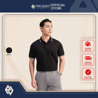 Áo polo nam Phan Nguyễn, chất liệu cotton, mềm, mát, mịn, co giãn tốt form regular fit APC.320