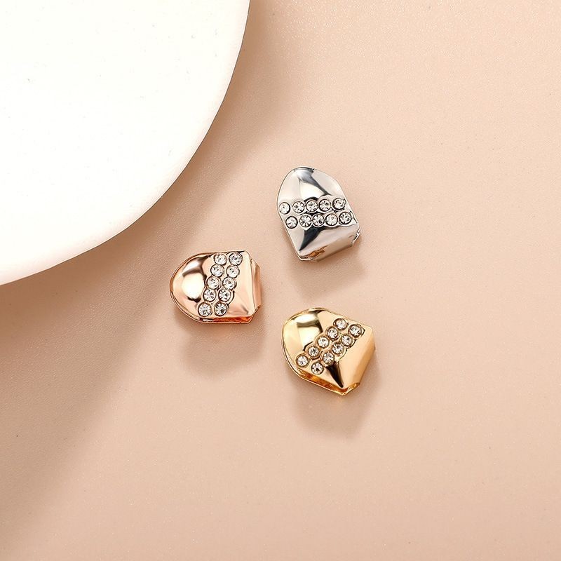 TEMPU Đồng Micro-Dát Chữ Thập Zircon Niềng Răng Full Kim Cương Nhấp Nháy Cá Tính grillz Halloween Hi