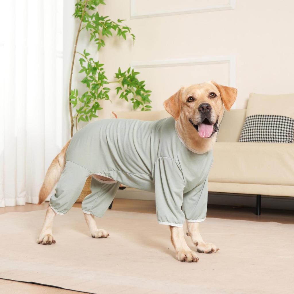 Medium Large Dog Universal Pet Four-Legged Clothes Anti-Dirty Anti-Flying Fur Dog Clothes Ice Silk S