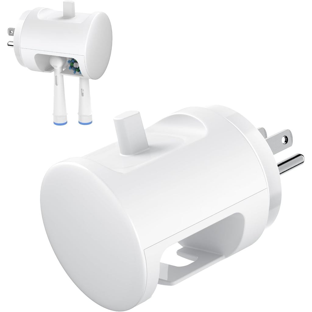 Trạm treo tường không dây 2 trong 1 Tương thích với bàn chải đánh răng điện Oral-B Braun, phích cắm 