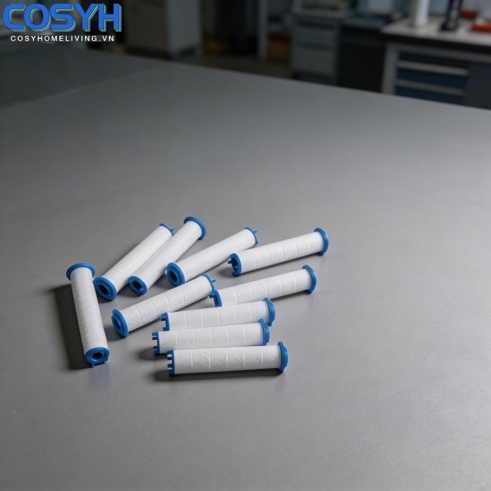 <cosyh>10pcs Filter Cartridge for Shower Head Water Purification with 95mm Total Length