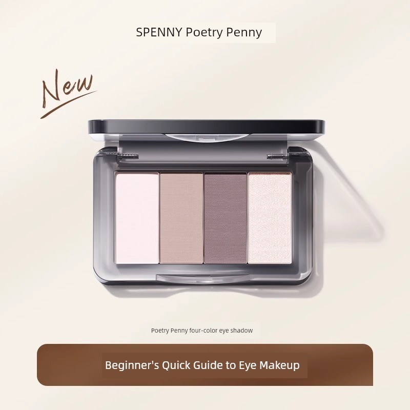 phấn mắt bảng phấn mắt bảng mắt Bảng phấn mắt bốn màu Spenny Matte Pearlescent Earth Color Novice Go