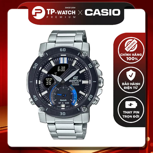 Đồng Hồ Nam Dây Thép Casio Edifice ECB-20DB-1A Chính Hãng - ECB-20DB-1ADF Bluetooth