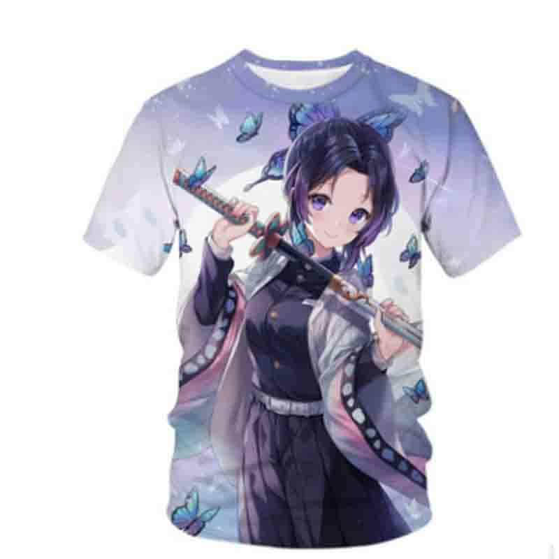 Áo thun trẻ em Ghostblade Anime Họa tiết 3D Áo thun ngắn tay hoạt hình mùa hè Thích hợp cho bé trai 