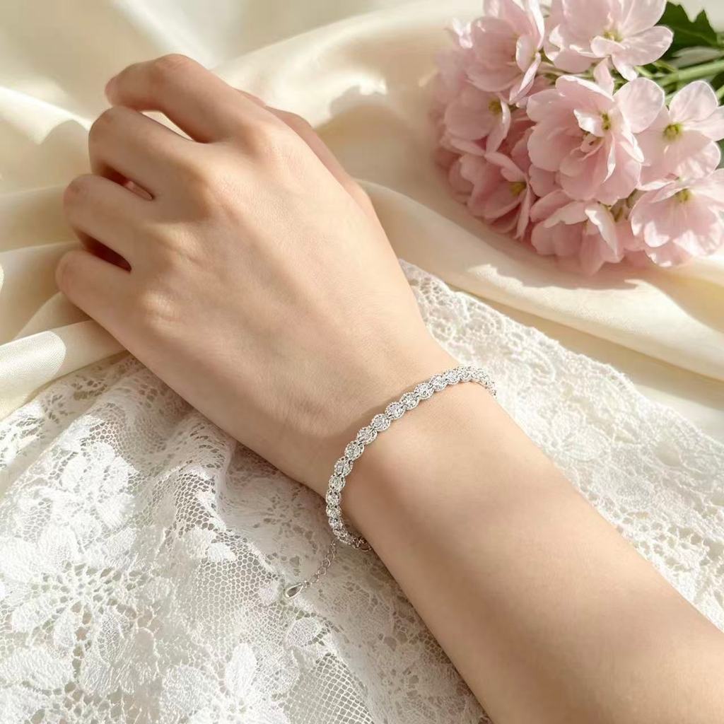 S925 sterling silver phoenix tail bracelet women's light luxury niche versatile white jewelry bracel