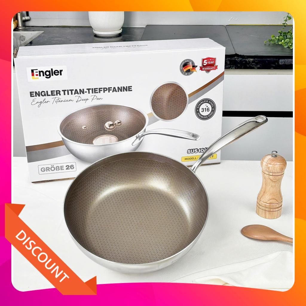 Chảo Titaniun Sâu lòng - Nông lòng Engler - Nâng tầm trải nghiệm nấu nướng