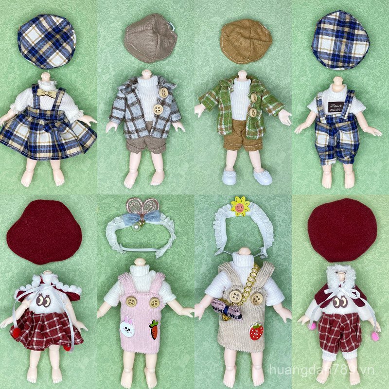 Ob11 Quần Áo Cho Bé 8 Điểm bjd Dress Up Dress molly Búp Bê Quần Áo Bé Gái Phù Hợp Với Quần Váy QADL