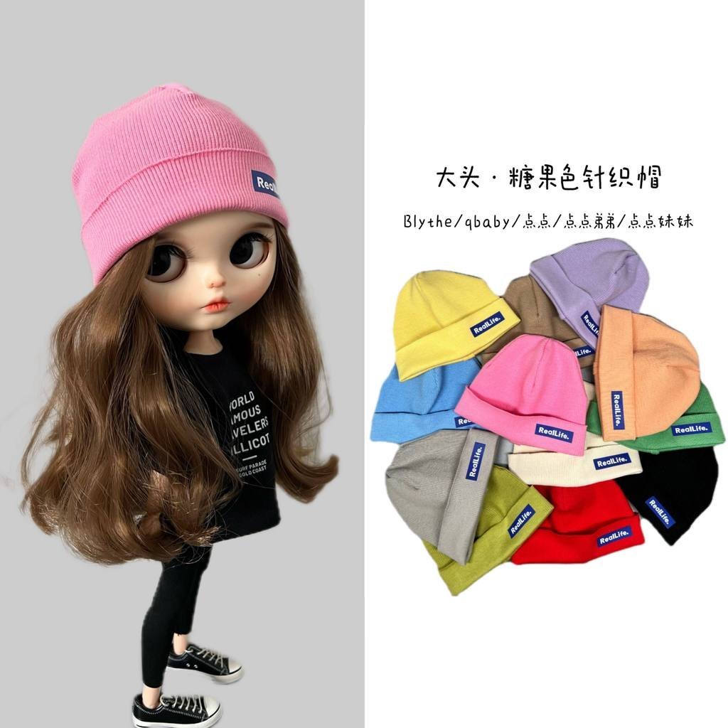 Blythe Nhỏ Ragdoll Quần Áo Phụ Kiện Mũ Dệt Kim Mũ Lạnh Qbaby Chấm Mũ FVSM